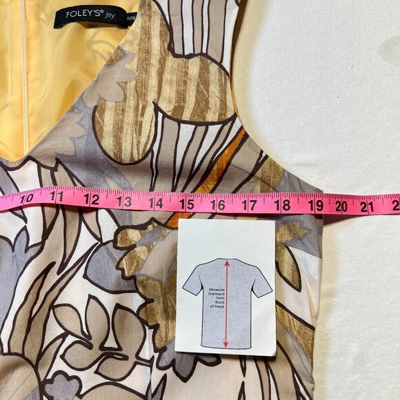✨Marca Foley's Joy Italian Cotton Floral Shift Dress - Elevate Your Style! Sz 11 - Picture 8 of 11